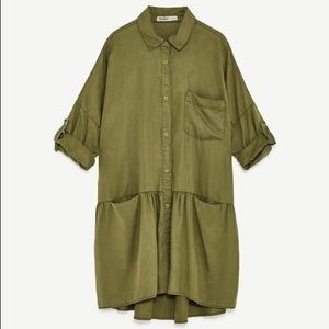 Zara Shirt Dress with Frill